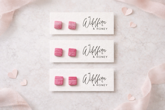 Marble - Small Square Stud